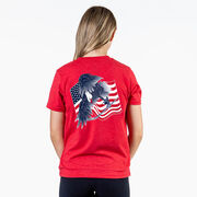 Hockey Short Sleeve T-Shirt - Hockey Eagle (Back Design) 