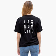Girls Lacrosse Short Sleeve T-Shirt - Lax Mom Life (Back Design)