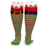 Woven Knee High Socks - Santa's Elf