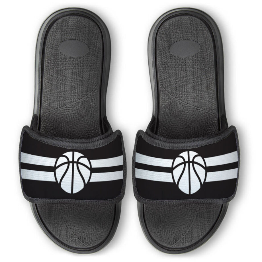 Basketball Repwell&reg; Slide Sandals - Team Color Stripes