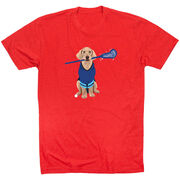Guys Lacrosse Short Sleeve T-Shirt - Laxer the Lacrosse Dog