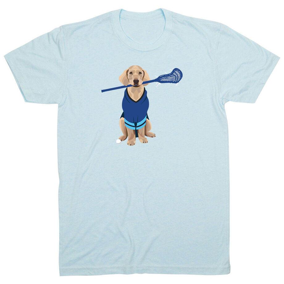 Guys Lacrosse Short Sleeve T-Shirt - Laxer the Lacrosse Dog