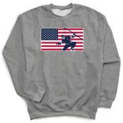 Hockey Crewneck Sweatshirt - Patriotic Hockey