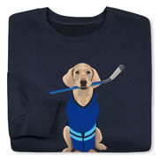 Hockey Crewneck Sweatshirt - Puck The Hockey Dog