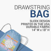 Volleyball Drawstring Backpack - Bump, Set, Spike