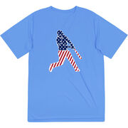 Baseball Short Sleeve Performance Tee - Baseball Stars and Stripes Player