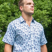 Baseball Performance Short Sleeve Button Down Shirt - Batter Up