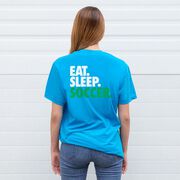 Soccer Short Sleeve T-Shirt - Eat. Sleep. Soccer (Back Design)