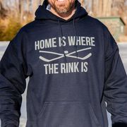 Hockey Hooded Sweatshirt - Home Is Where The Rink Is