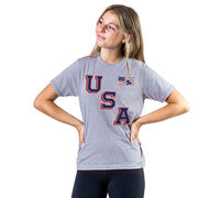 Hockey T-Shirt Short Sleeve - Hockey USA Gold