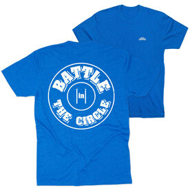 Wrestling Short Sleeve T-Shirt - Battle In Circle (Back Design) [Adult Large/Royal] - SS