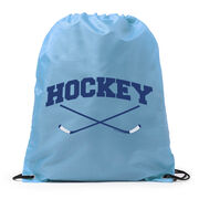Hockey Crossed Sticks Sport Pack Cinch Sack
