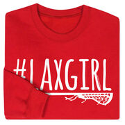 Girls Lacrosse Crewneck Sweatshirt - #LAXGIRL