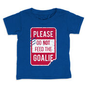 Toddler Short Sleeve Shirt - Don't Feed the Goalie