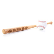 Engraved Mini Baseball Bat - Team Logo With Roster