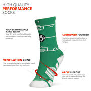 Soccer Woven Mid-Calf Socks - Soccer Field - Youth