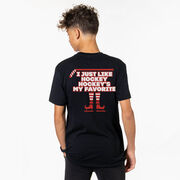 Hockey Short Sleeve T-Shirt - Hockey's My Favorite (Back Design)