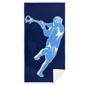 Guys Lacrosse Premium Beach Towel - Jump Shot