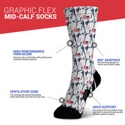 Baseball Graphic Flex Mid-Calf Socks - Americana