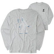 Guys Lacrosse Tshirt Long Sleeve - Yeti (Back Design)