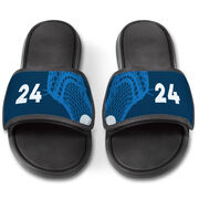 Guys Lacrosse Repwell&reg; Slide Sandals - Stick and Number Reflected