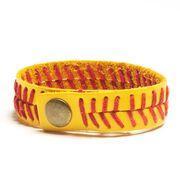 Authentic Softball Leather Bracelet