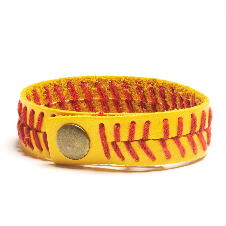 Authentic Softball Leather Bracelet