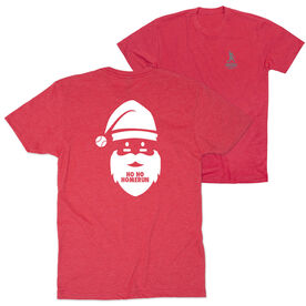 Baseball Short Sleeve T-Shirt - Ho Ho Homerun (Back Design) [Youth Large/Red] - SS