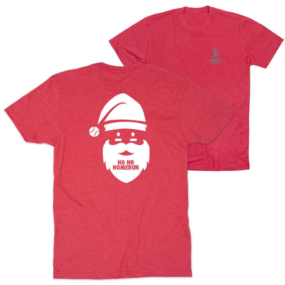 Baseball Short Sleeve T-Shirt - Ho Ho Homerun (Back Design)