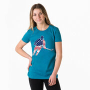 Hockey Women's Everyday Tee - Hockey Stars and Stripes Player