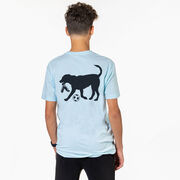 Soccer Short Sleeve T-Shirt - Spot The Soccer Dog (Back Design)