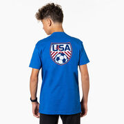 Soccer Short Sleeve T-Shirt - Soccer USA (Back Design)