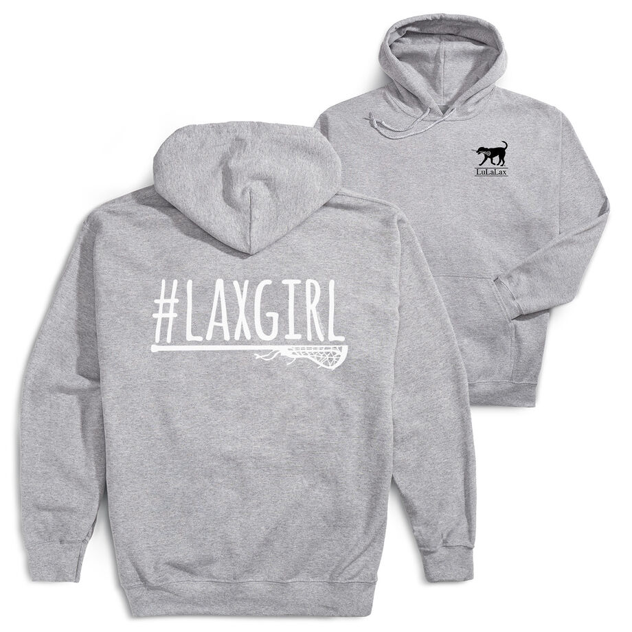Girls Lacrosse Hooded Sweatshirt - #LAXGIRL (Back Design)