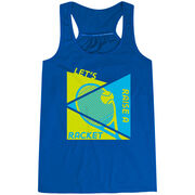 Tennis Flowy Racerback Tank Top - Let's Raise A Racket