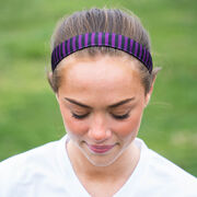 Athletic Juliband Non-Slip Headband - Purple & Black Stripe