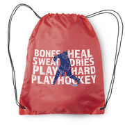 Hockey Drawstring Backpack - Bones Heal Hockey
