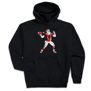 Football Hooded Sweatshirt - Touchdown Santa