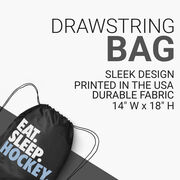 Hockey Drawstring Backpack Eat. Sleep. Hockey.