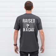 Baseball Short Sleeve T-Shirt - Raised in a Cage Baseball (Back Design)