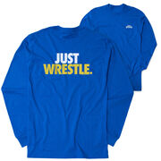 Wrestling Tshirt Long Sleeve - Just Wrestle (Back Design)