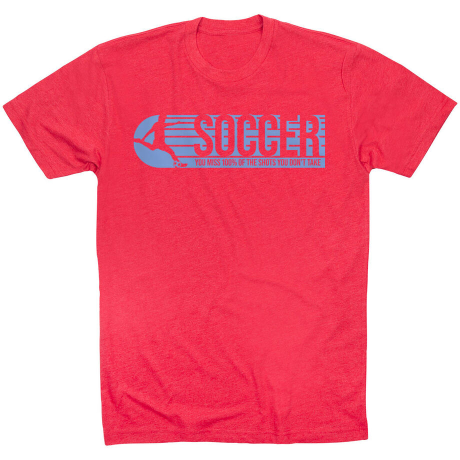 Soccer Short Sleeve T-Shirt - 100% Of The Shots - Personalization Image