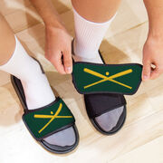 Baseball Repwell&reg; Slide Sandals - Crossed Bats with Ball