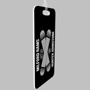 Snowboarding Bag/Luggage Tag - Personalized Text with Crossed Boards