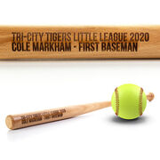 Engraved Mini Softball Bat - Custom Text Two Lines