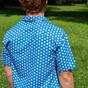 Baseball Performance Short Sleeve Button Down Shirt - Pop Fly