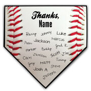 Baseball Personalized Thanks Coach Baseball Home Plate Plaque