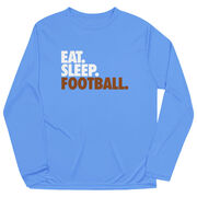 Football Long Sleeve Performance Tee - Eat. Sleep. Football.