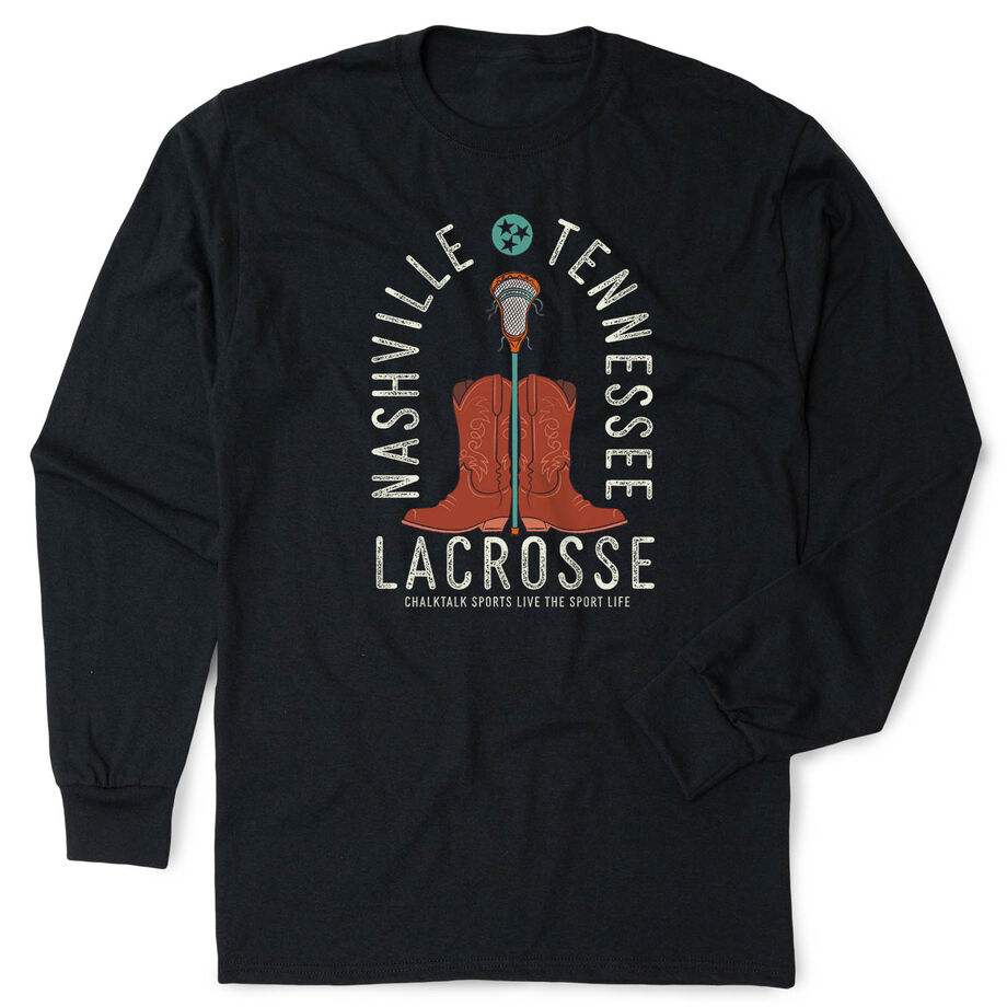 Guys Lacrosse Tshirt Long Sleeve - Nashville Lacrosse