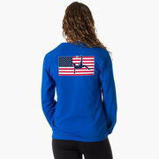 Soccer Tshirt Long Sleeve - Patriotic Soccer (Back Design)