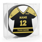 Personalized Hockey Jersey Hockey Puck